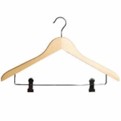 100 Cabides Madeira com Pinças ECO